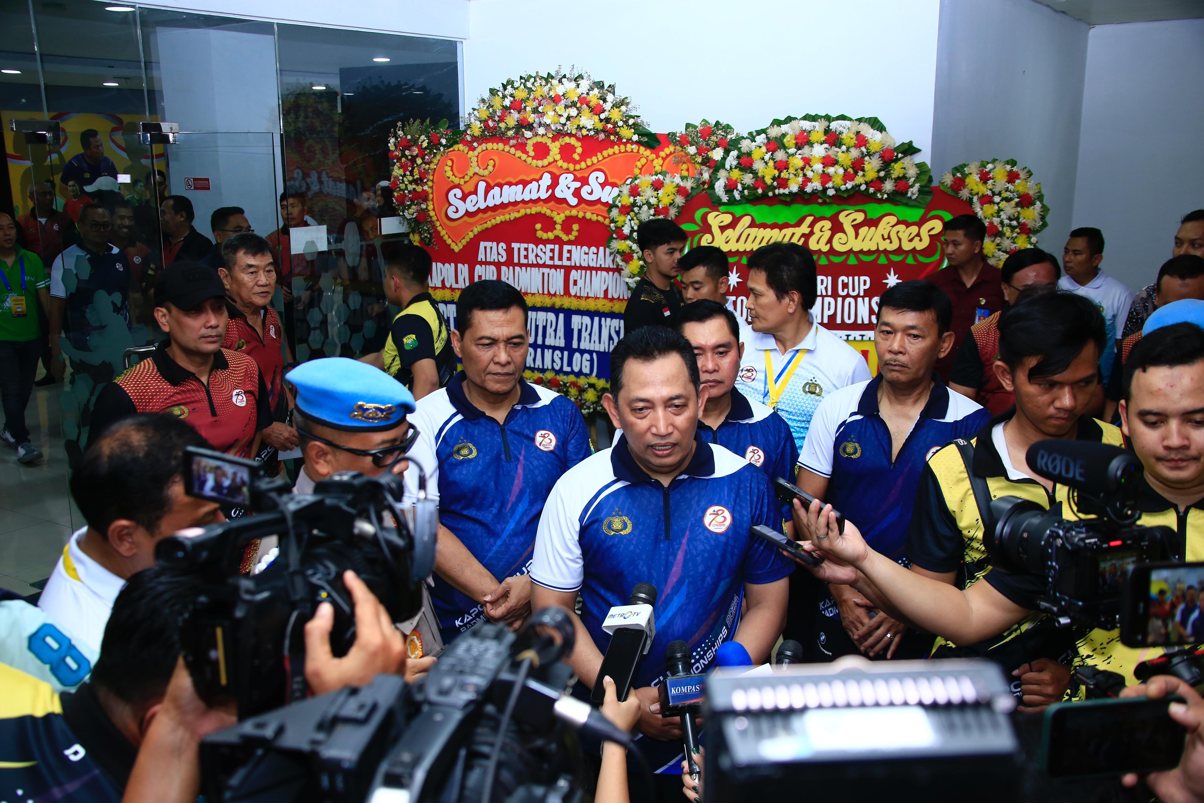 Jenderal Sigit Sebut Turnamen Bulutangkis Kapolri Cup Pintu Masuk Mengikuti Kejuaraan Nasional dan Internasional 