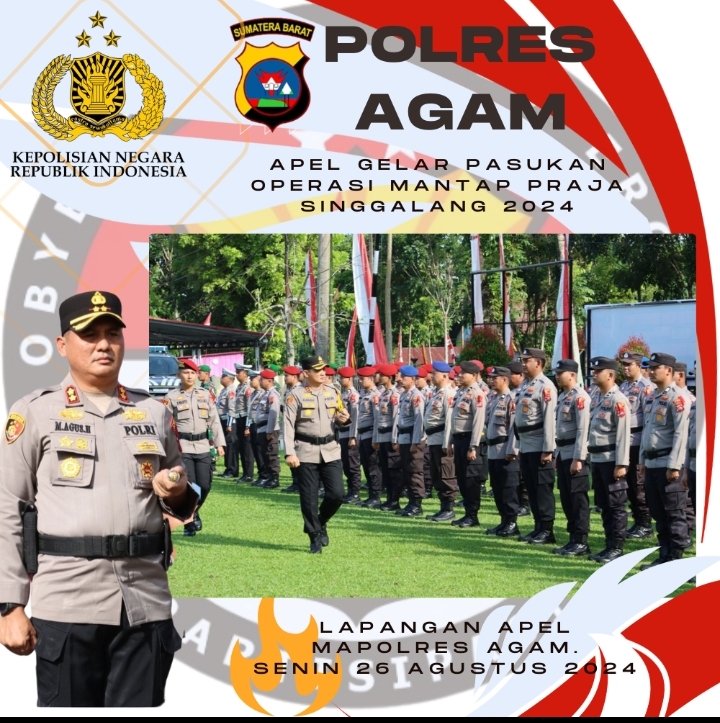 Polres Agam Gelar Apel Pasukan Dalam Rangka Operasi Mantap Praja Singgalang 2024