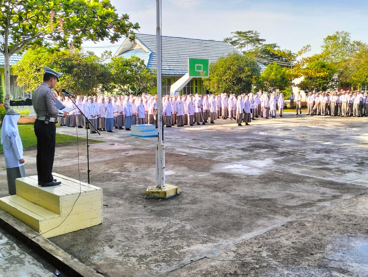 Polisi Sambangi Sekolah, Ajak Pelajar Agam Tertib Berlalu Lintas