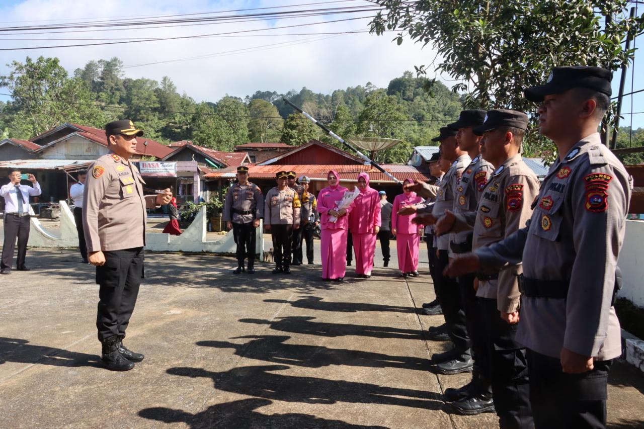 Kapolres Agam Tekankan Pentingnya Sinergitas dan Ketahanan Pangan dalam Kunjungan ke Polsek Matur