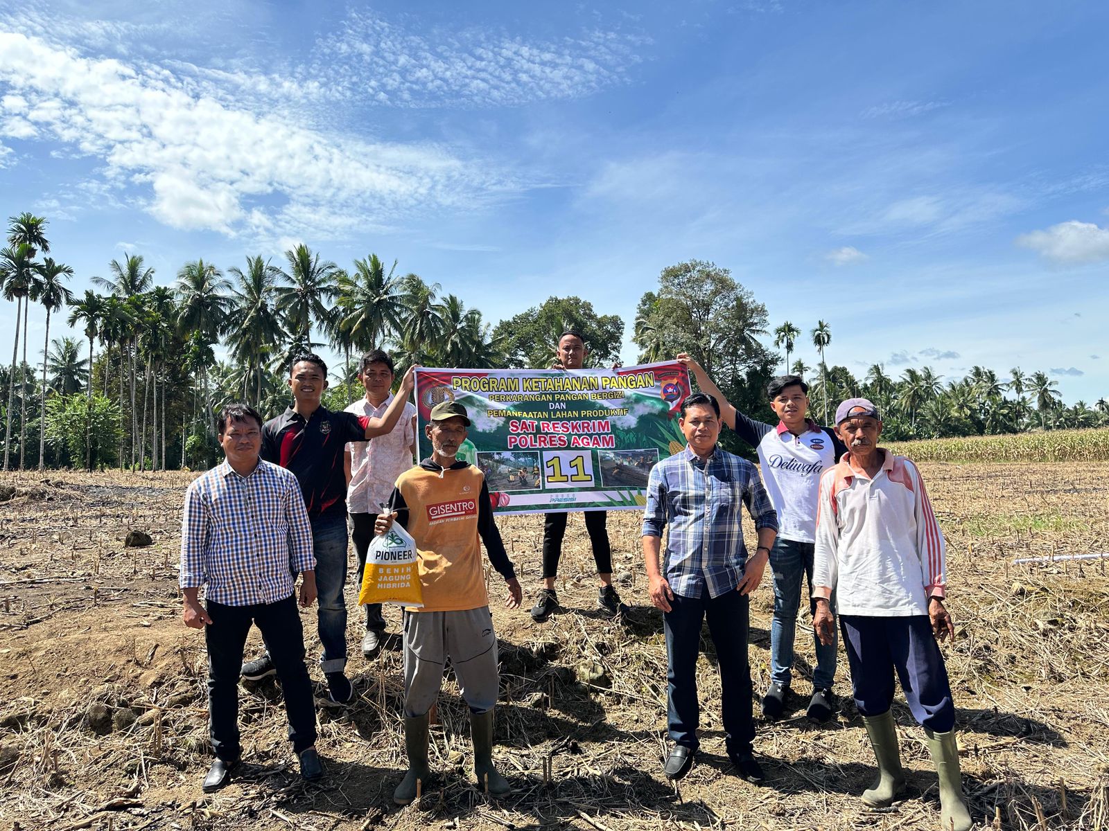 Polres Agam Gagas Ketahanan Pangan, Ajak Masyarakat Tanam Jagung di Lahan Kosong