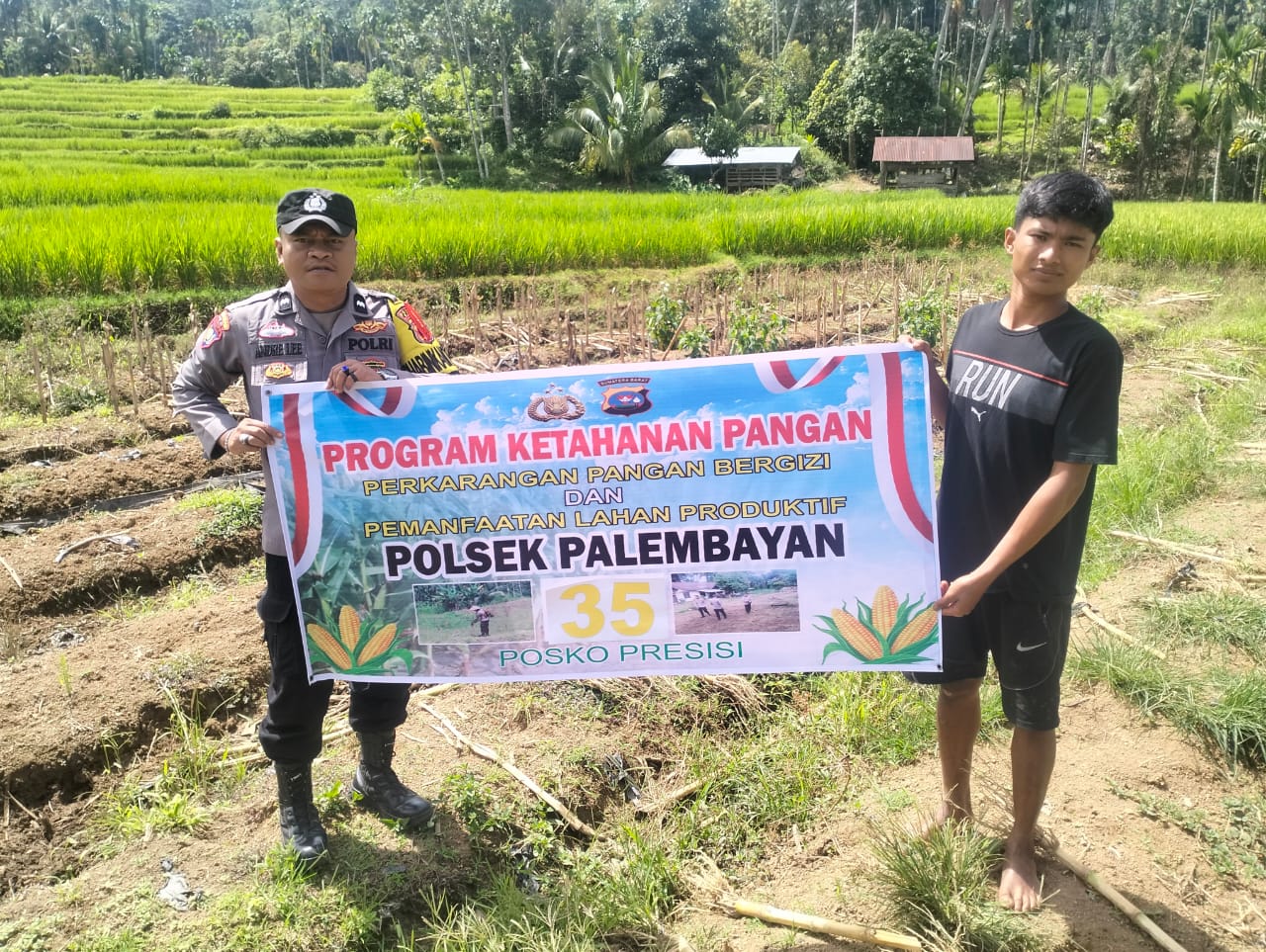 Dalam Sepekan Polsek Palembayan Berhasil Gerakkan 50 Warga Tanam Jagung