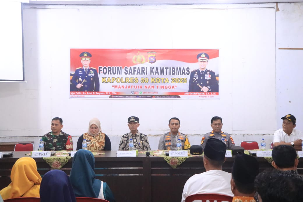 FORUM SAFARI KAMTIBMAS KAPOLRES 50 KOTA TAHUN 2025 DENGAN TEMA MANJAPUIK NAN TINGGA