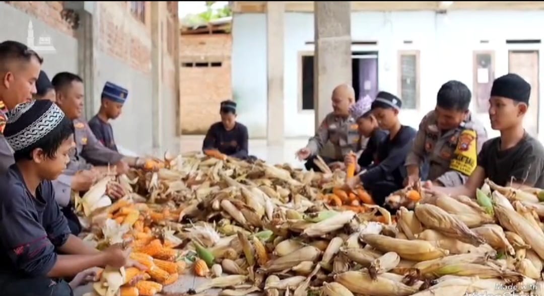 Polsek Palupuh Gandeng Ponpes Darul Ulum Alfalah Tanam Jagung dalam Program Swasembada Pangan Nasional