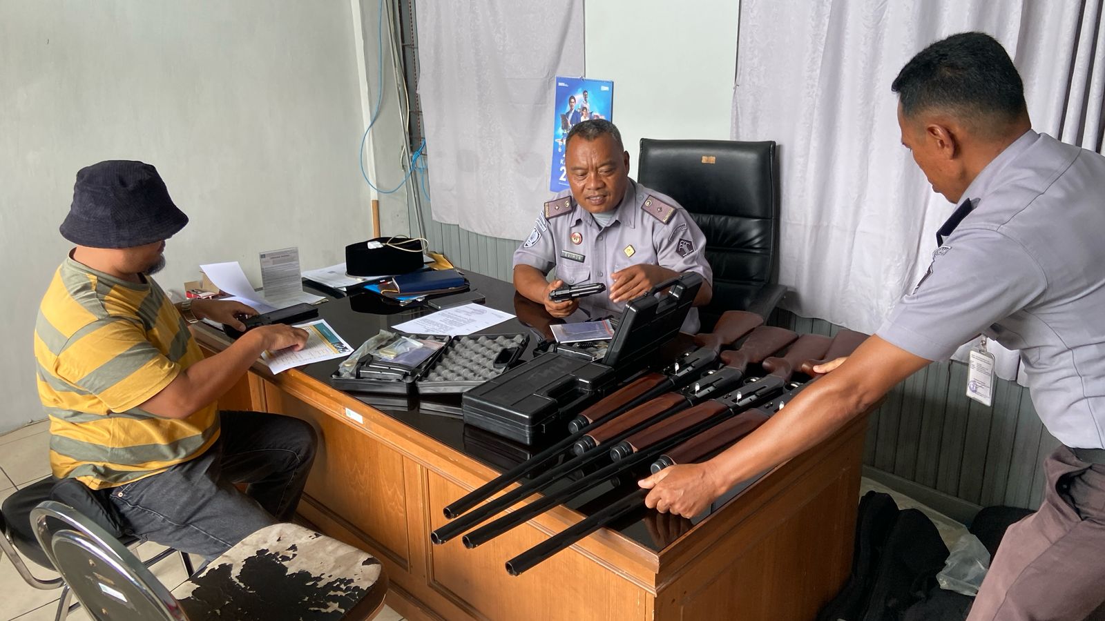 Polres Agam Lakukan Pengecekan Senjata Api Non-Organik di Lapas Lubuk Basung